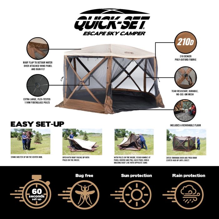 Clam Escape Sky Camper Screen Tent