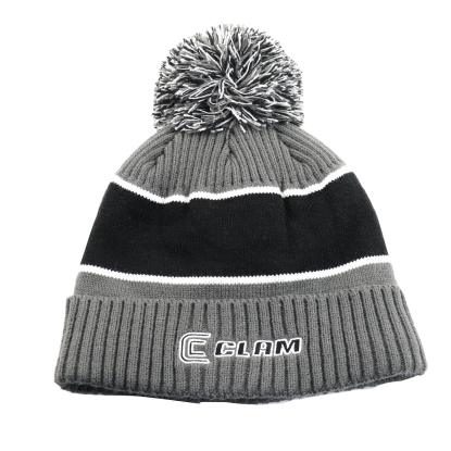 Clam Pom Hat, Black/Grey, IS22