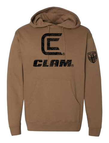 Clam/Ice-Ops Promo Hoodie, Brown, 3XL